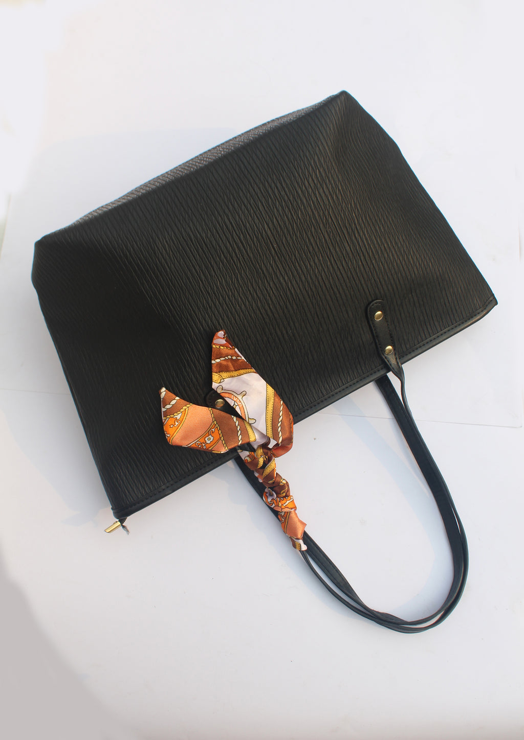 Black Striped Tote