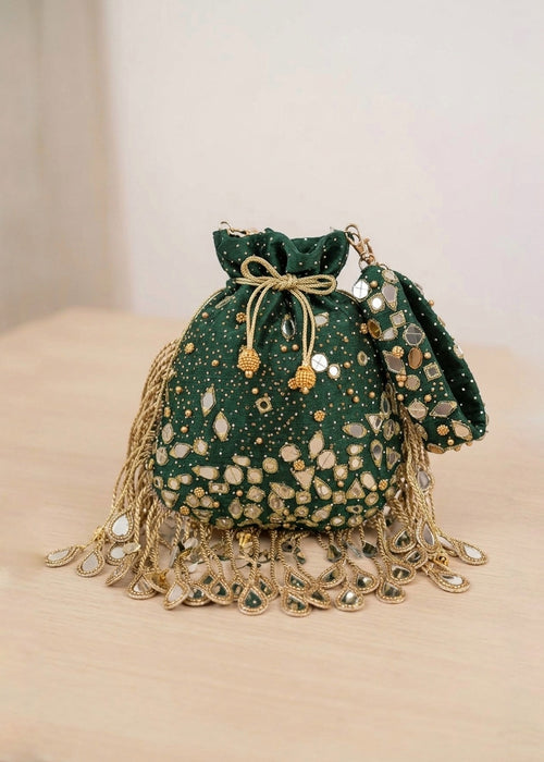Green Bridal Potli