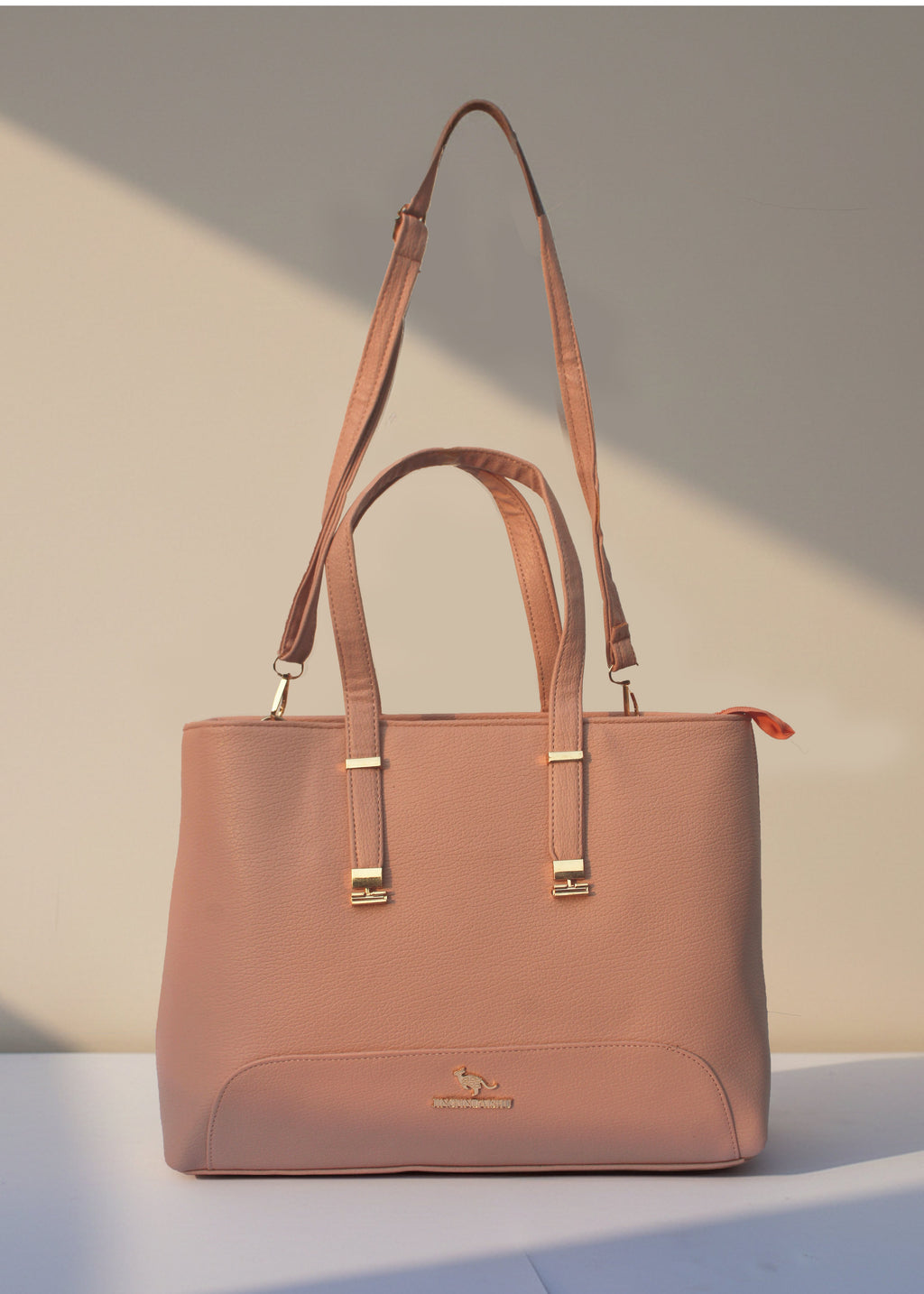 Light Pink Leather Tote