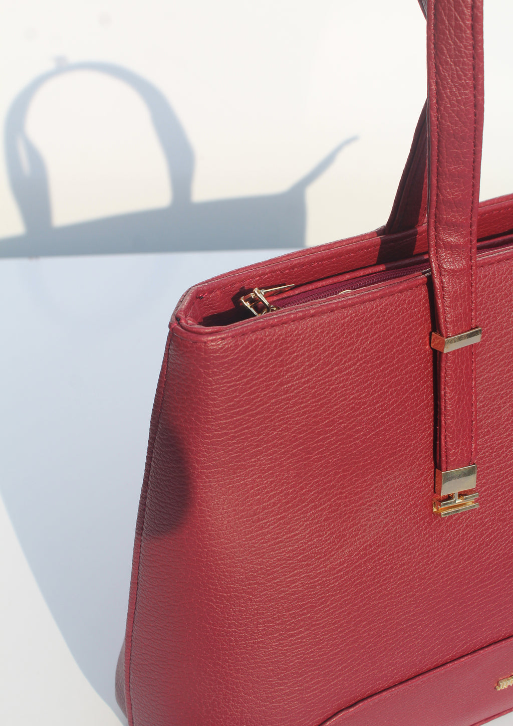 Maroon Leather Tote