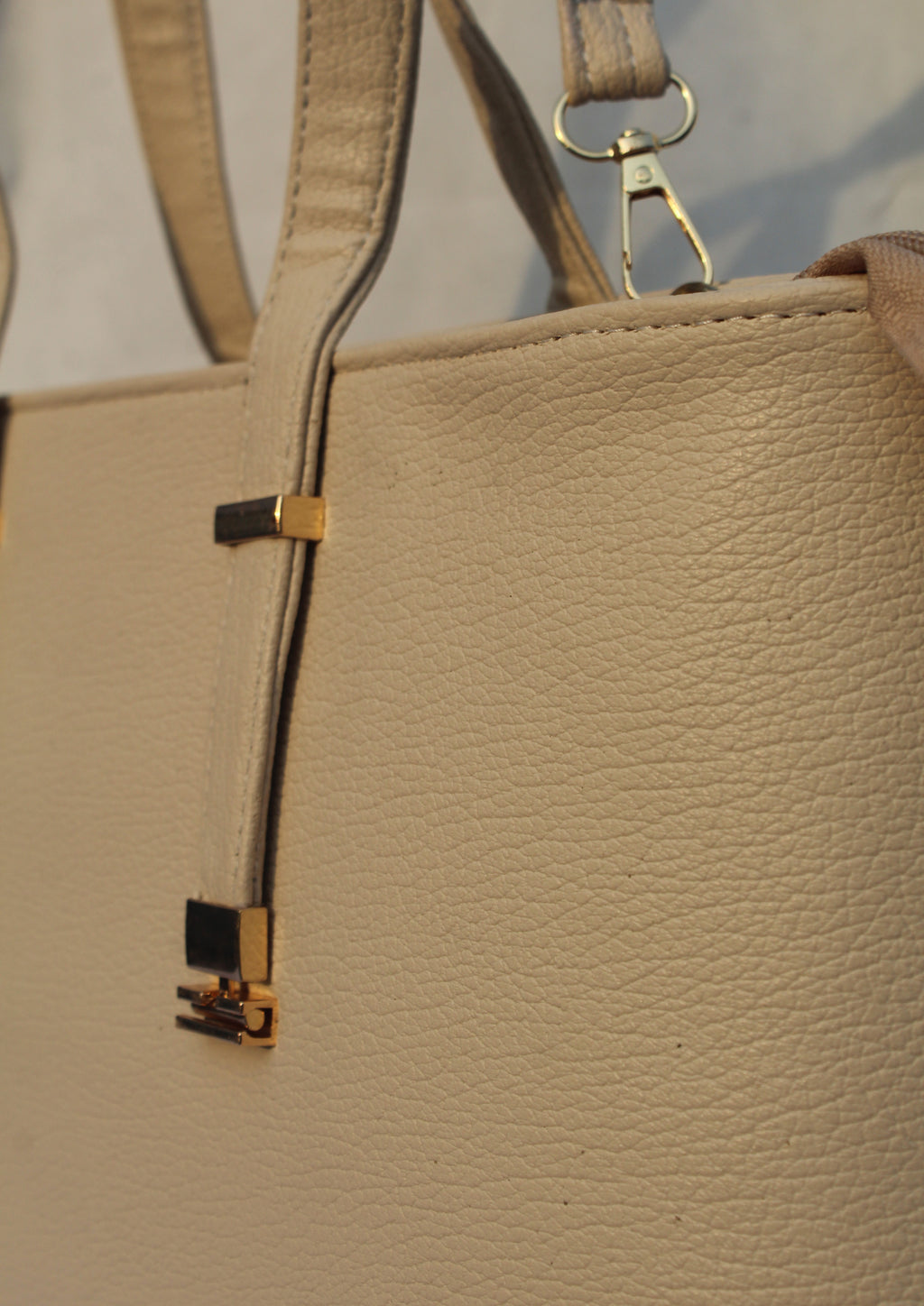 Off White Leather Tote