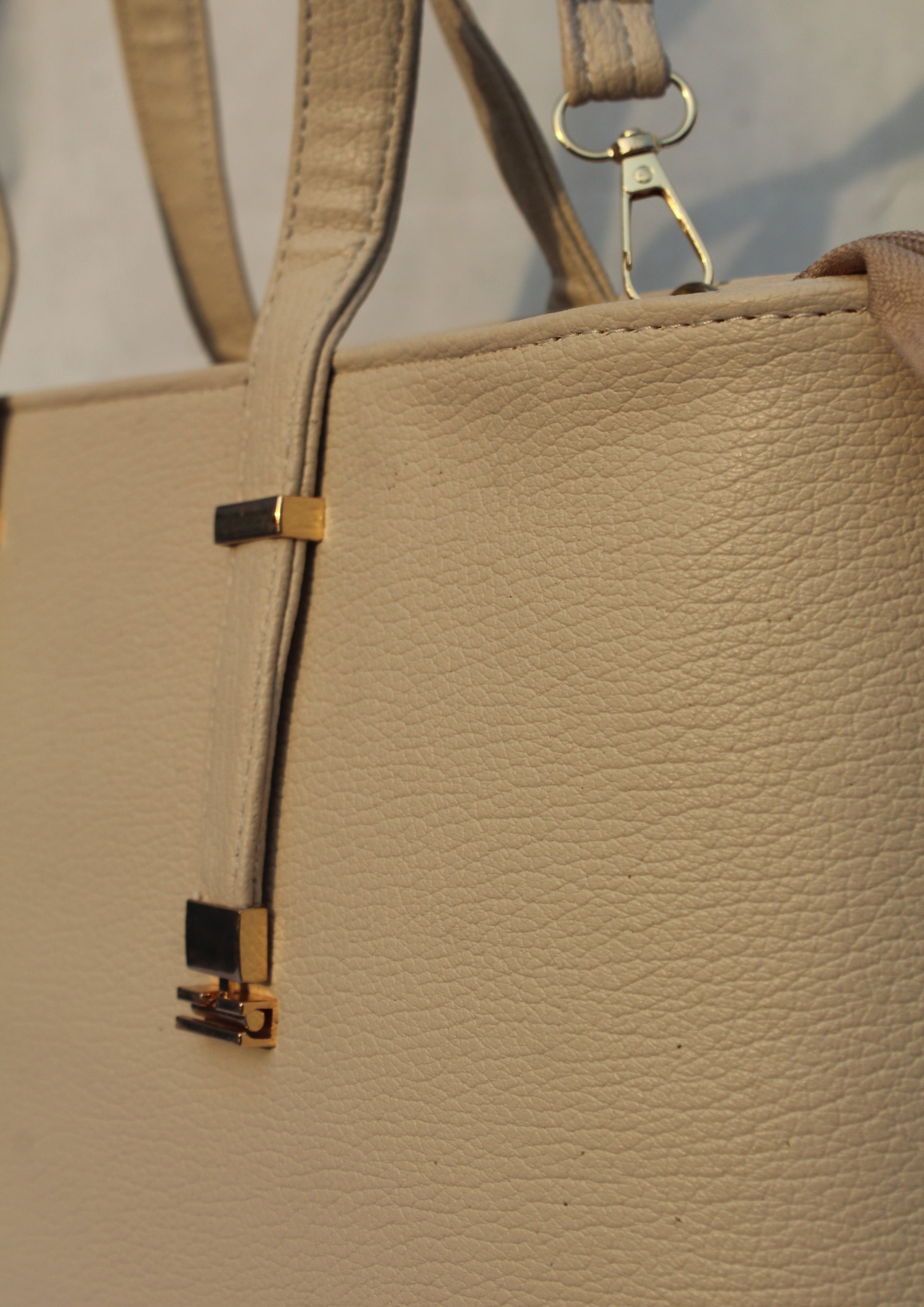 Off White Leather Tote