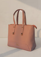 Light Pink Leather Tote